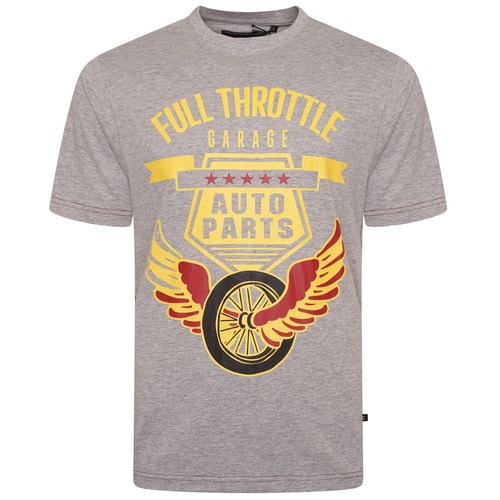 KAM Full Throttle T-Shirt Grey